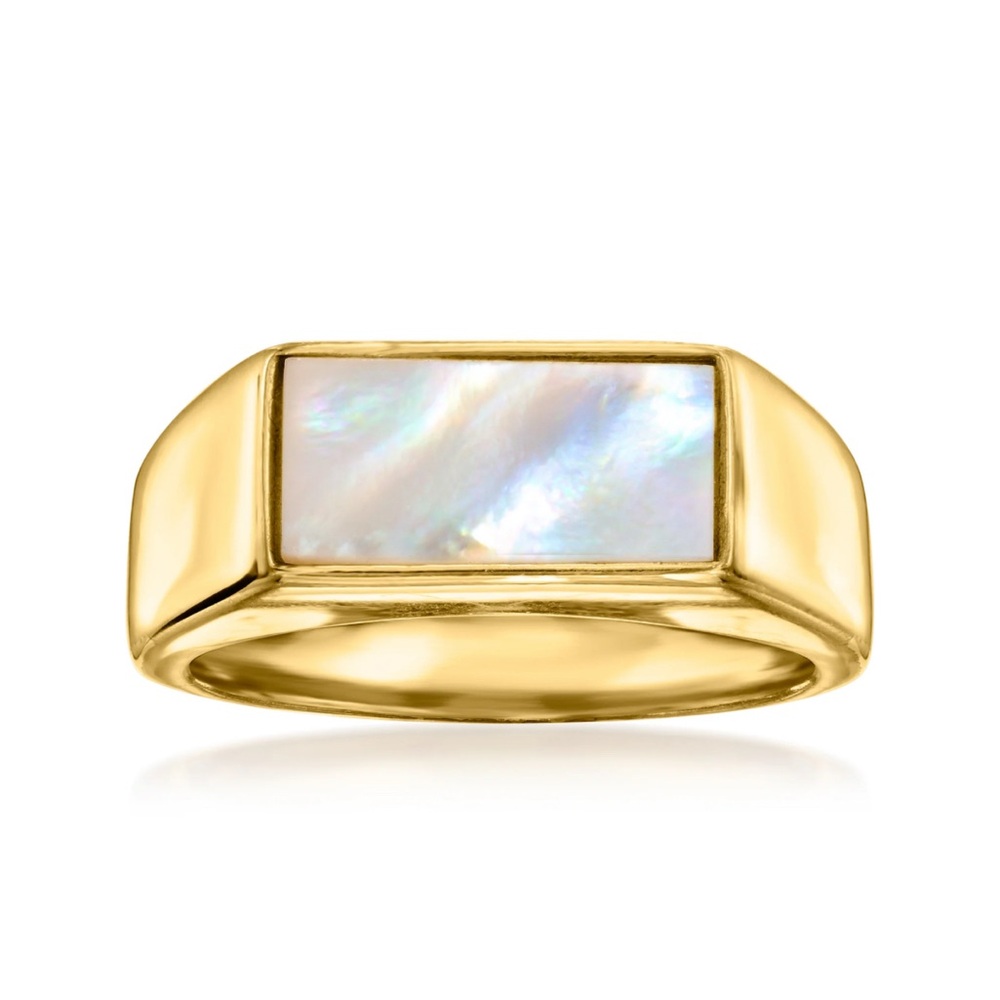 NEW Gold Mother of Pearl Ring